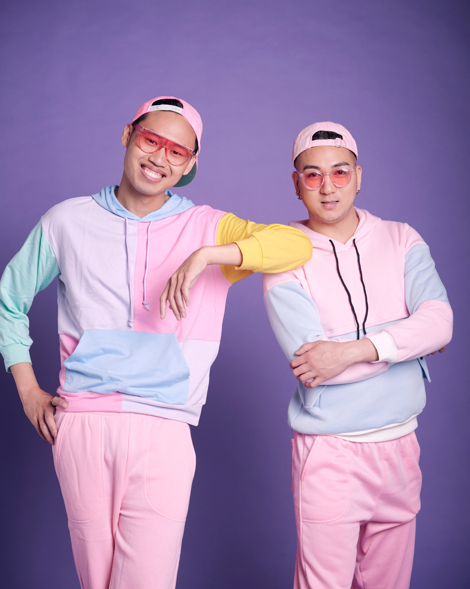 Men in Stylish Pastel Hoodies